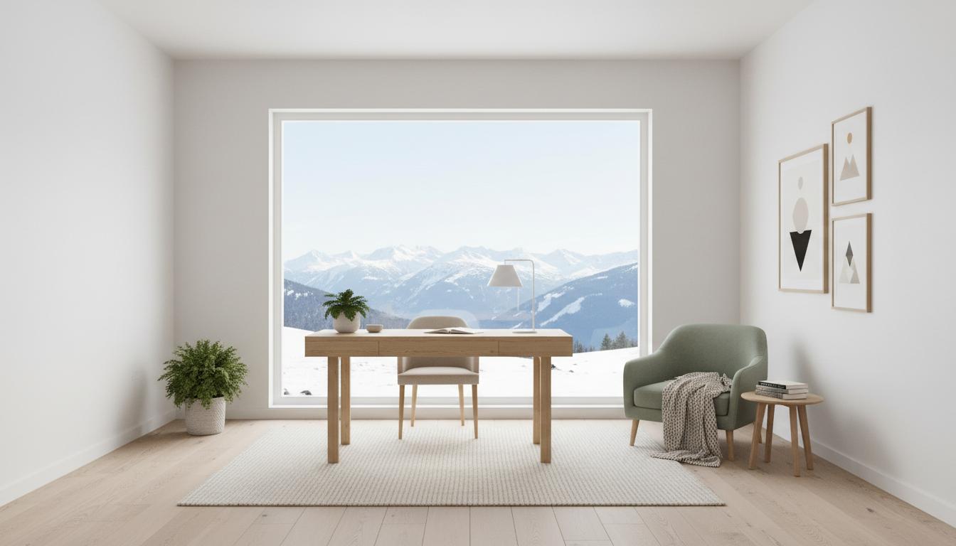 Clean Nordic office interior