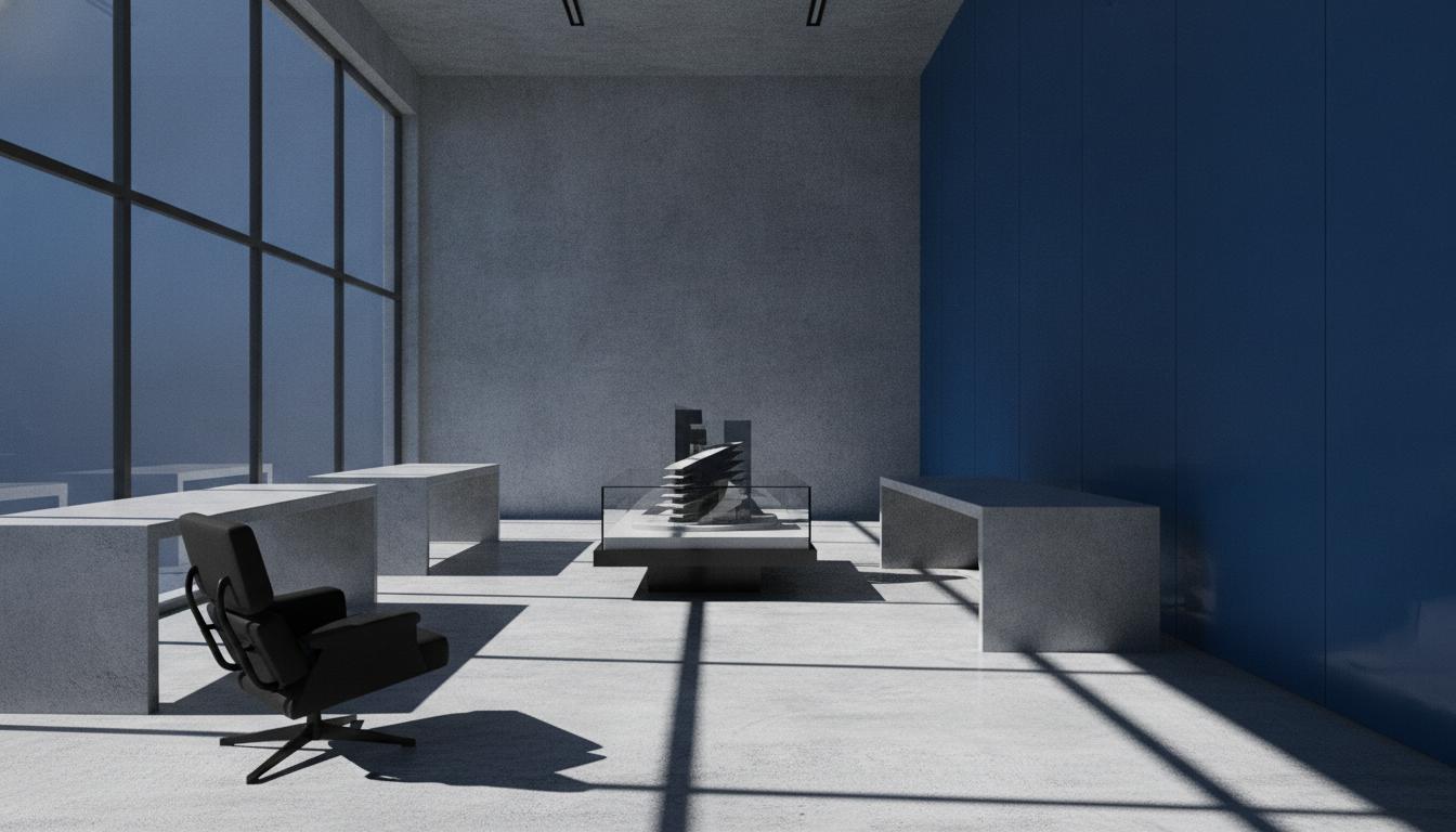 Bold confident studio scene